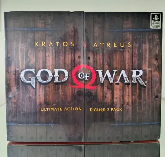 Box Neca God of War - set duplo Kratos e Atreus, impecável e original Neca, GOW 2018, Sony