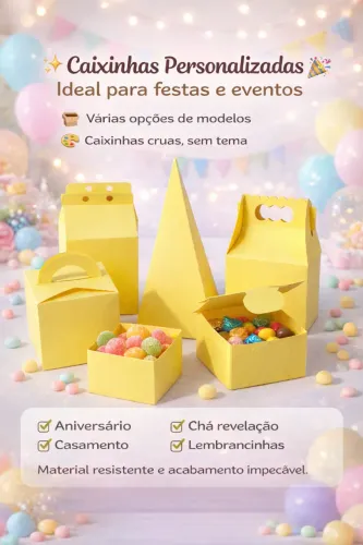 Caixas para personalização cruas