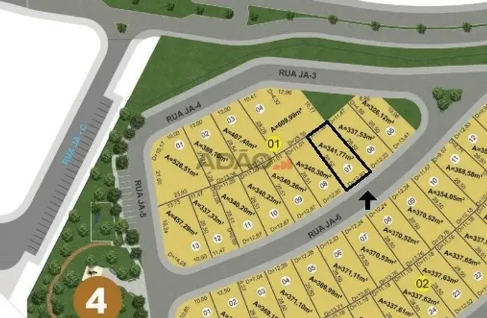 Ágio ágio Jardins Amsterdã Lote à Venda, 341.77 por R$ 717000.00 no setor Loteamento Porta