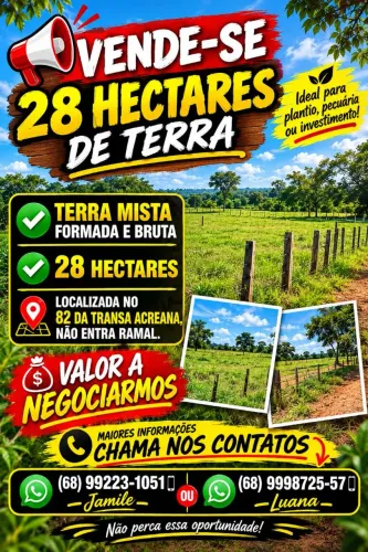 Vendo terra Mista Na transa acreana