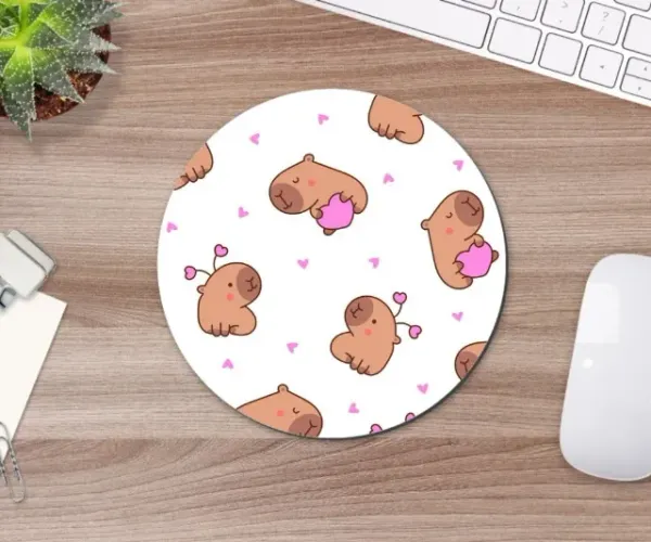 Mouse Pad Capivara Fofa 19cm