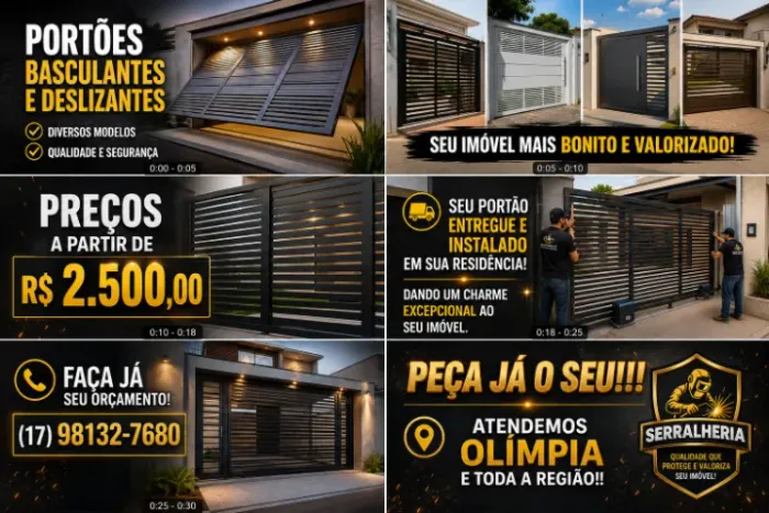 Portões Basculantes e Deslizantes