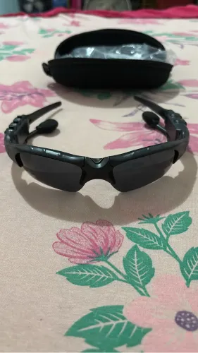 Óculos De Sol Sem Fio Bluetooth Mp3 Dobrável Esporte 