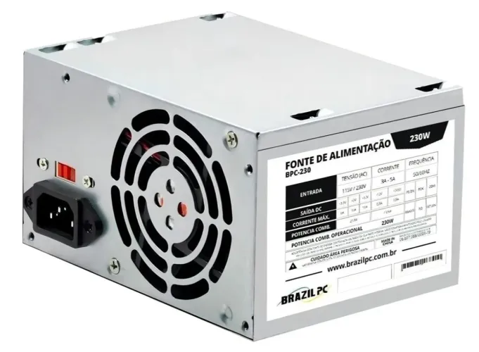 Fonte de Alimentação para PC 230W Prata