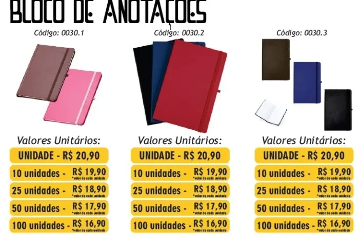 Cadernetas e Moleskines Personalizados - Brindeias