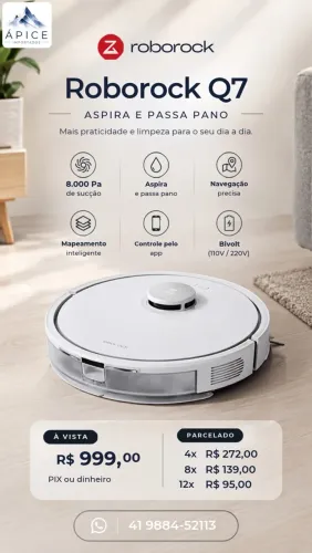 Robô aspirador Roborock Q7 Series / Bivolt / Lacrado