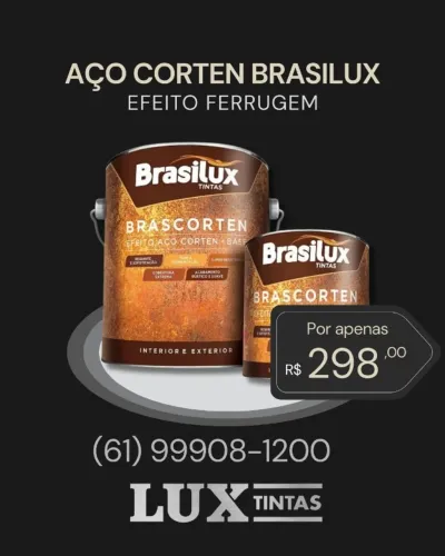 Aço Corten Brasilux Efeito Ferrugem Kit