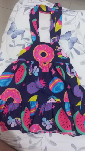 Vestido sem uso para criança de 1 se for pequenina usa até 2anos especial para o verão