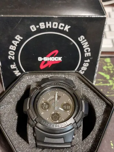 G-shock Anadigi preto Aw-591BB-1Adr original 