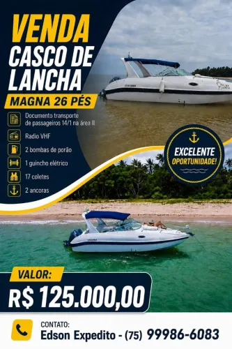 Venda de casco de lancha