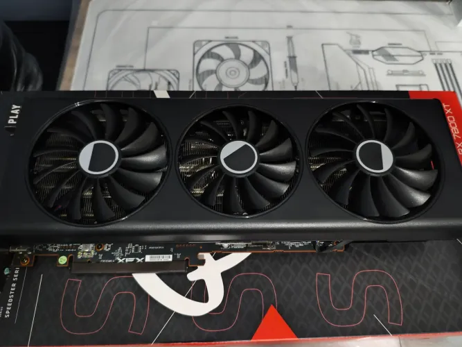 Placa De Vídeo Xfx Amd Radeon Rx 7800XT 16GB FSR 4.1 Quicksilver 319 Edition rtx rx