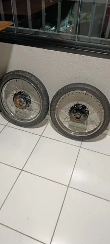 Par de roda freio tambor para 160cc