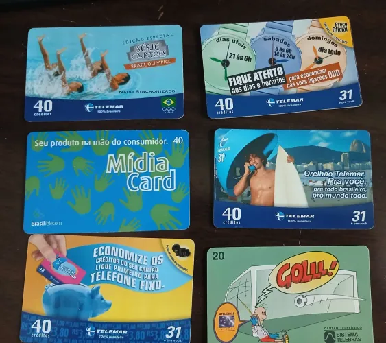 16 cartões telefônicos conservados