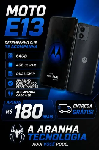 Moto e13, funciona bem, otimo custo benefício
