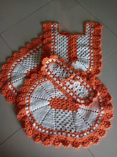 Jogo de banheiro em croche