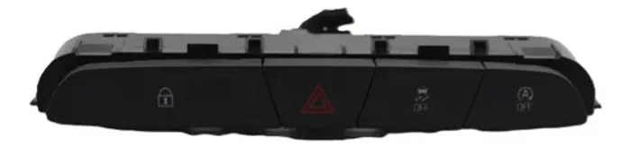Botão Pisca Alerta Trava Off Gm Tracker 21 A 24 Original Preto