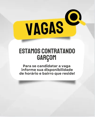 Vaga pra Garçom!