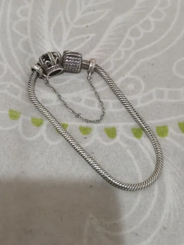 Pulseira Vivara Prata e Zircônia com berloque - Modelo Life 