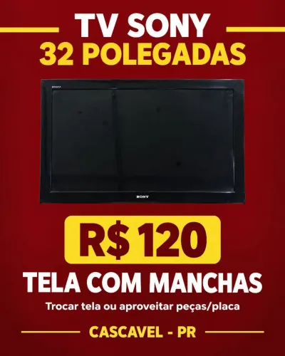 TV Sony . Leia o anúncio.