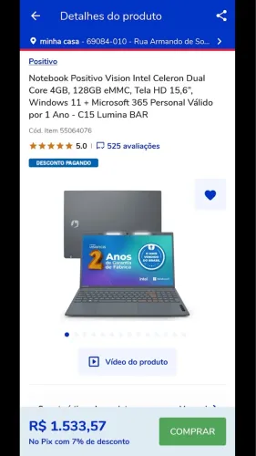 Notebook usado
