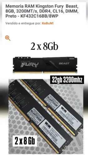 4x8gb ddr4 3200 Memoria ram