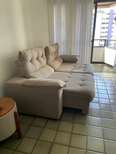 Sofá 3 Lugares: tecido tipo Linho