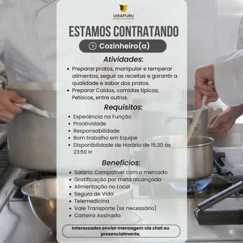 Vaga para Cozinheiro(a)