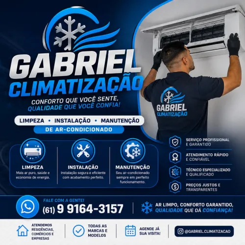 Limpeza e instalação de ar-condicionado