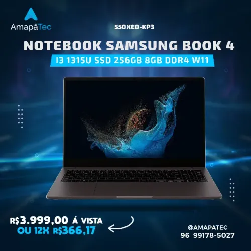 Notebook Samsung i3-1315U, Windows 11 8GB 256GB SSD