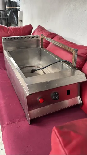 Fritadeira elétrica industrial inox Óleo 3 Cubas