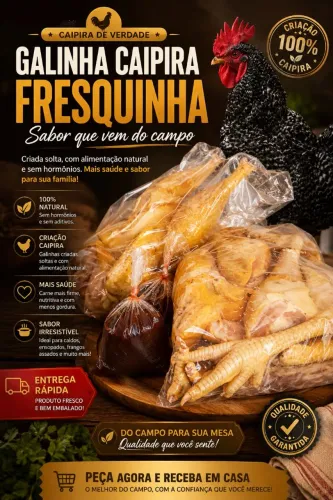 Frangos caipira 