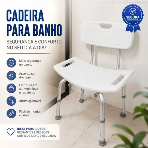 Cadeira de banho semi nova