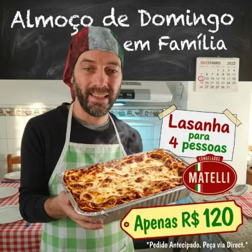 Lasanha em Fami?lia, serve 4 pessoas (sob encomenda)