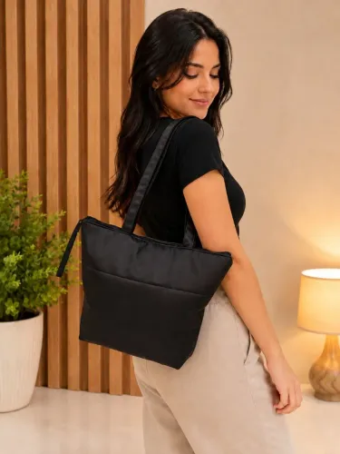 Bolsa Feminina Almofadada Matelassê | Preta | Nova