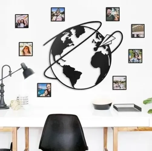 Quadro de mundo com quadrinhos