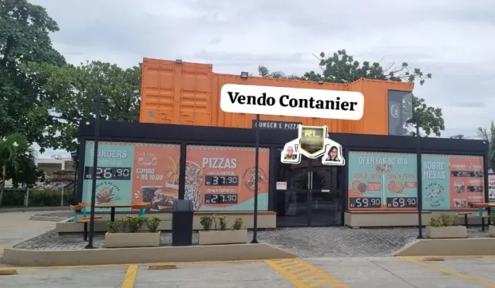 Vendo estrutura de 3 contanier restaurante