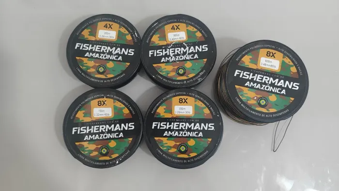 Lote 5 linhas multifilamento Fishermans Amazônica 4X e 8X