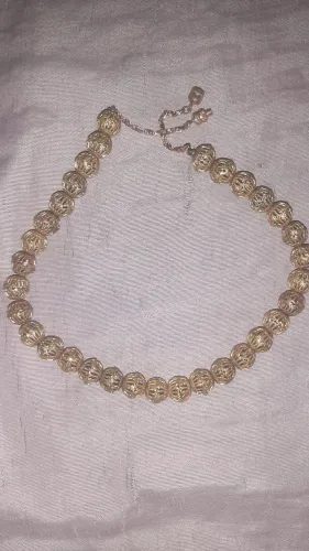 gargantilha banhada a ouro 