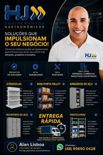 A.L Gôndolas, Mini Porta Pallet, Armários de Aço, Roupeiros de Aço e Prateleiras