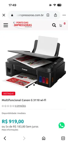 Impressora Cânon G3110