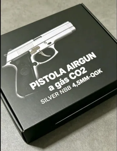 Pisttolla mettall asirsoft a gáss C02 prata +esferrass