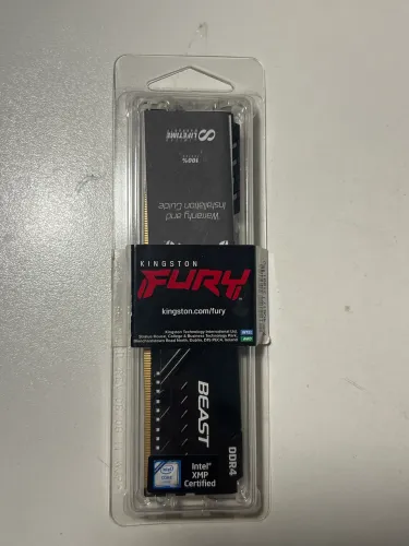 Memória DDR4 Kingston Fury Beast, 8GB, 3200MHz, Black, KF432C16BB/8
