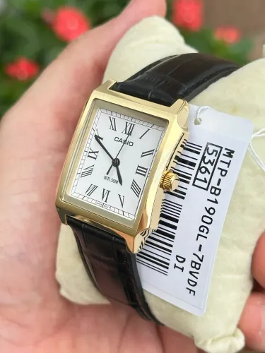 Relógio Casio MTP-B190GL 32mm Novo couro