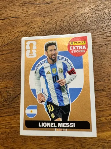 Figurinha extra raridade bronze do Lionel Messi