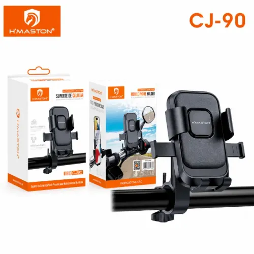 Suporte Celular Moto Bicicleta H'Maston CJ-90 Universal Ajustável Para GPS Entregas pode r