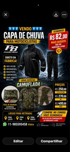 Capa de chuva para motociclista direito da fábrica 