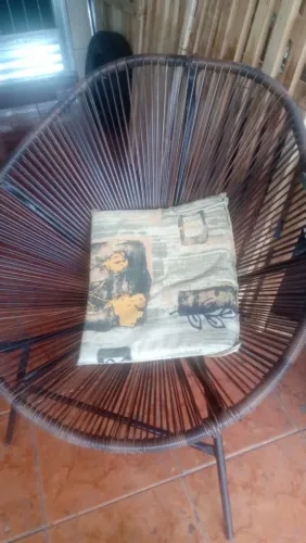 Cadeira Acapulco pés de ferro super confortável