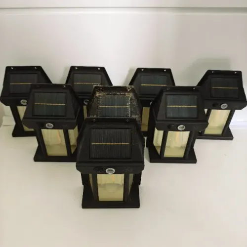 Kit Com 8 Luminárias Solares Led Iluminação Sem Fio Muito Charme Usadas