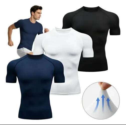 Kit 3 Camisas Masculina Rash Guard Slim Térmica