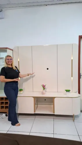 Rack com bancada para tv ate 75 "